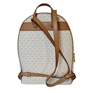 RARE Michael Kors Large Brooklyn Backpack Signature MK Print NWOT NWT Michael Kors Signature Brooklyn Backpack Brown, Acorn | eBay main image 4